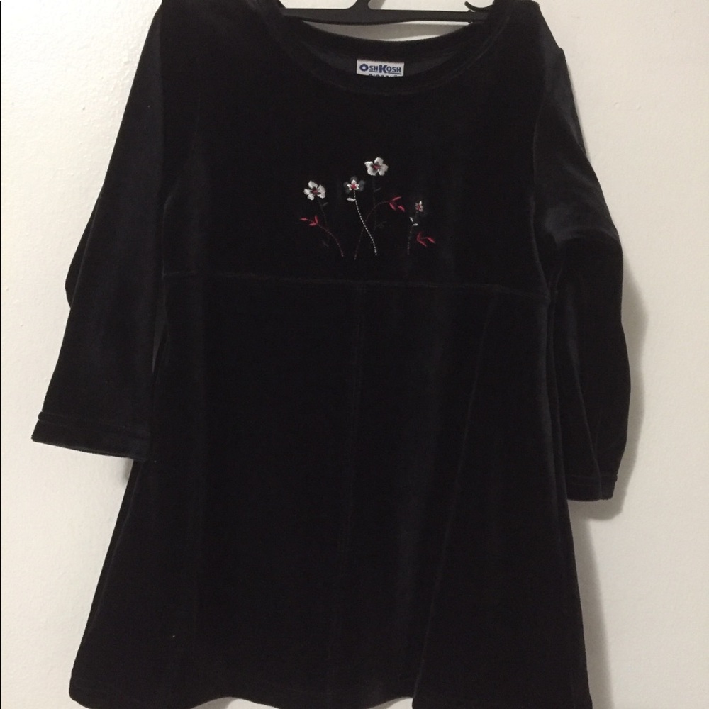 OshKosh B’gosh Girls Sz 3T Black Long Sleeve Dress